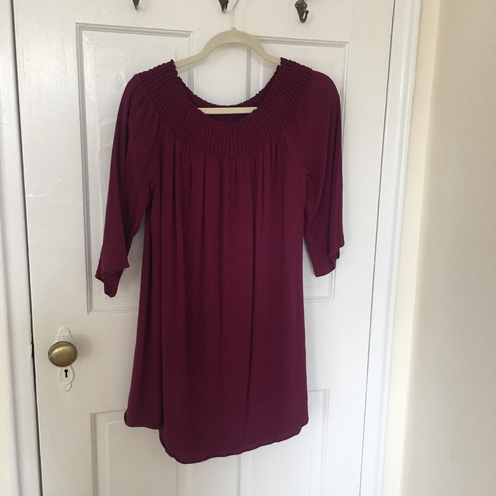 Talula brand smock dress fuschia/magenta